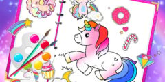 Fabulous Cute Unicorn Coloring Book